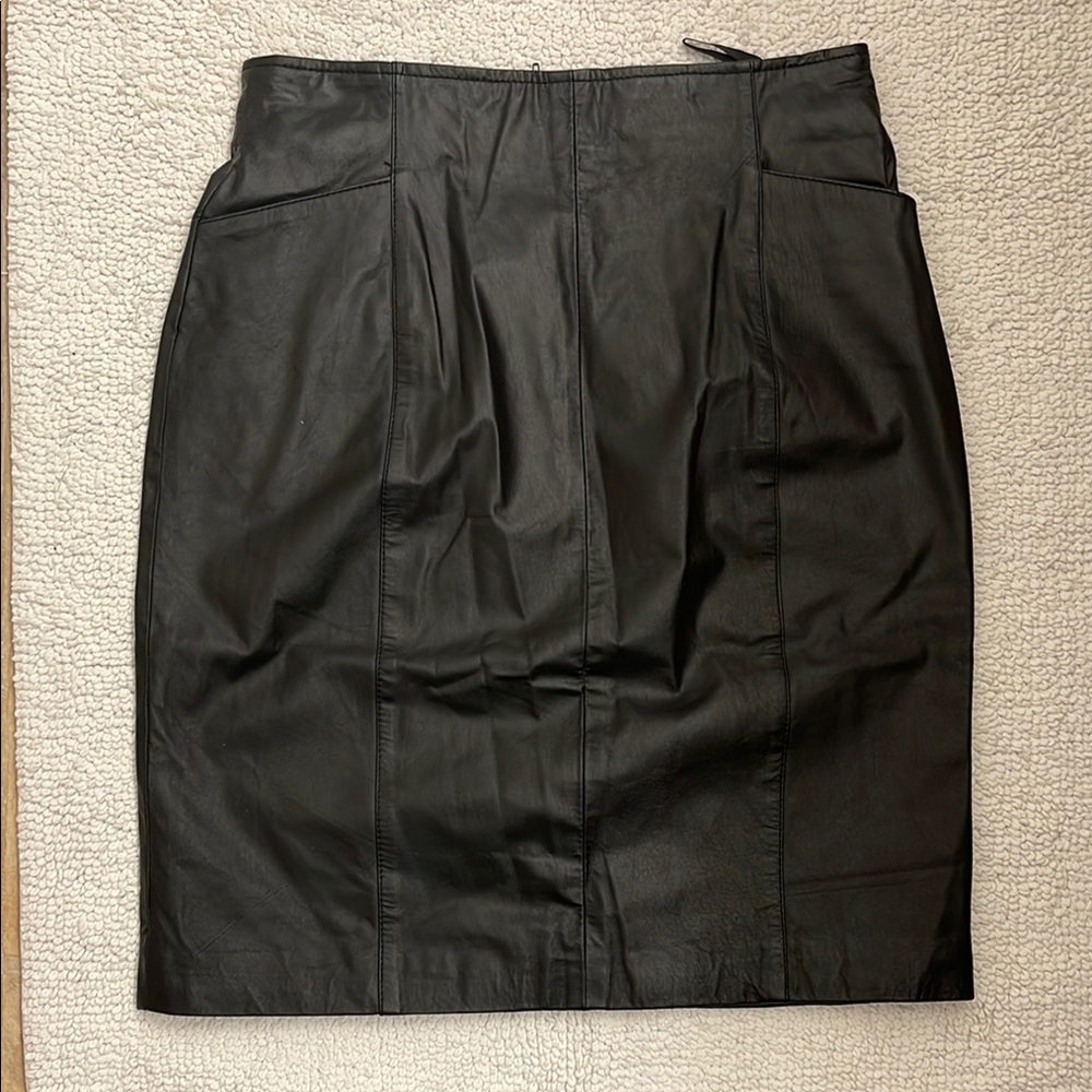 Wilsons Leather Black Pencil Skirt